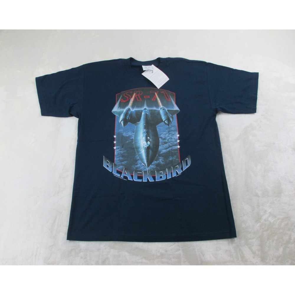 NEW SR-71 Black Bird Shirt Mens Extra Large Blue Military 1998